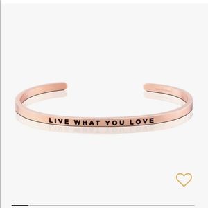 Live What You Love rose gold mantraband